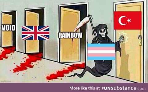 Trans flag going at it