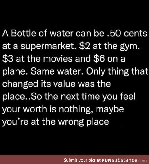 About your worth...