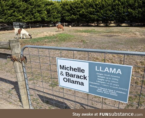 Visited a farm in Australia with good sense of humour