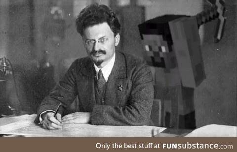 Rare photograph of Leon Trotsky moments before his assasination, 1940