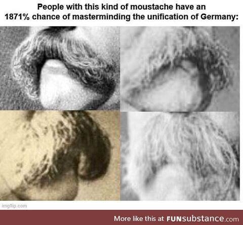 No wonder Bismarck kept his facial hair in such good condition