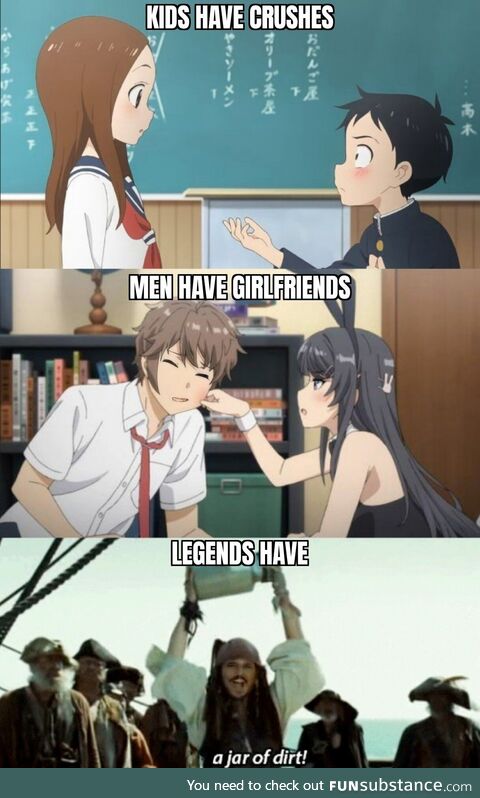 Jar of dirt &gt; Waifu and real girlfriend