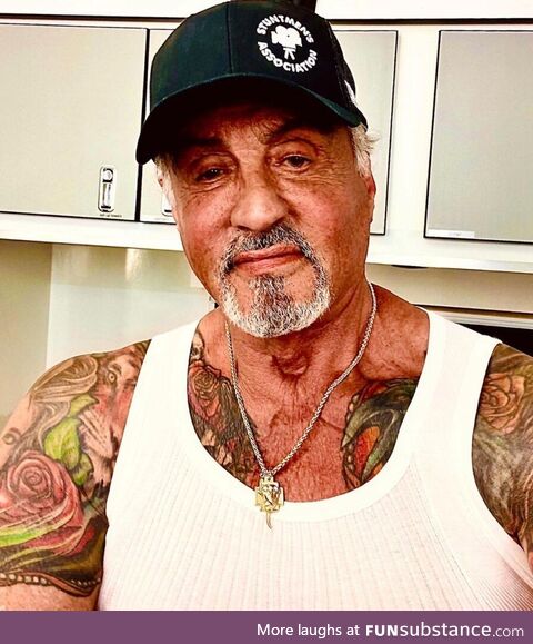 Sylvester Stallone still has wife beater from the 1976 movie Rocky. It's over 40 years