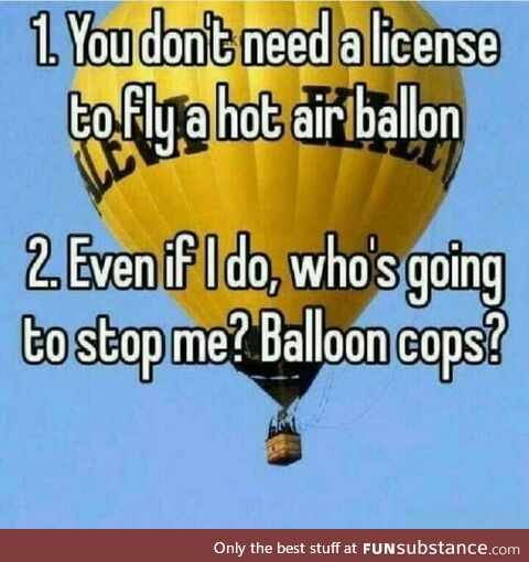 Everyone gangsta until the balloon cops come floating around