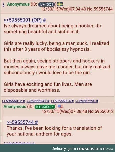 Anon is translating his anthem