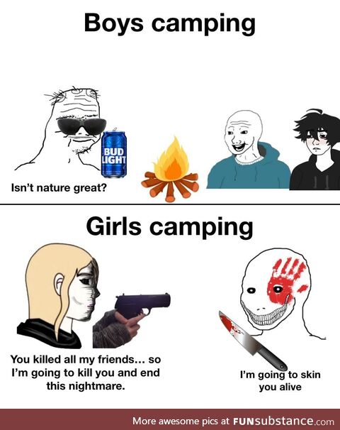 Camping sure is killer