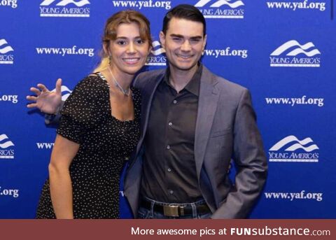 Ben Shapiro pictured here refusing to touch a woman for fear that he’ll give her a WAP