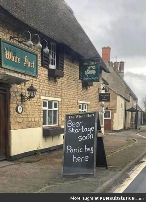 Pub in the UK seeing it's opportunity!