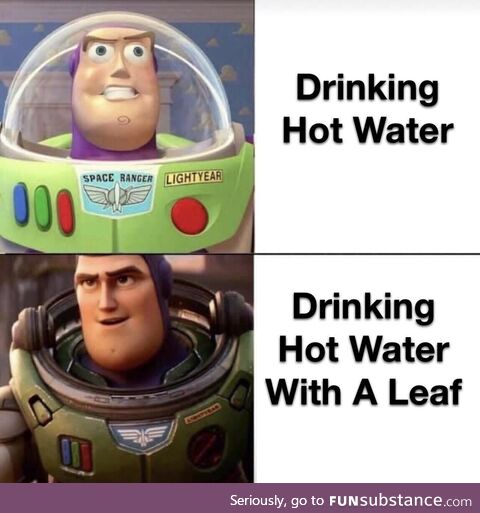 Yummy leaf hot water