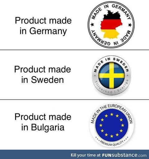 The "made in Romania" one is just the "Made in Germany" one