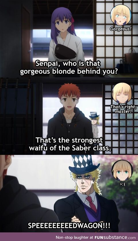 Daily speedwagon meme #4 / 7 : The best saber