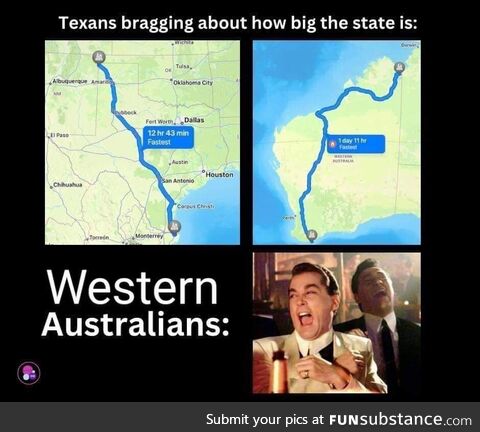 Both Alaska and Texas can fit into Western Australia