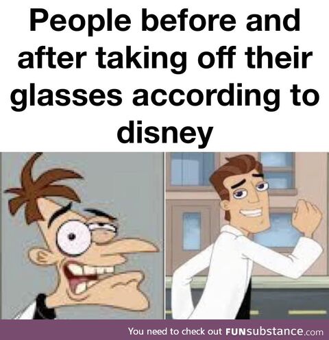 Disney really hate glasses