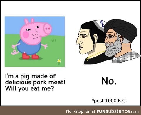 The pork taboo actually predates the Old Testament and the Qur’an; Pig livestock in the