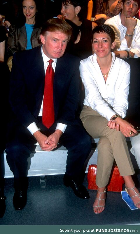 Donald Trump pictured with Ghislaine Maxwell