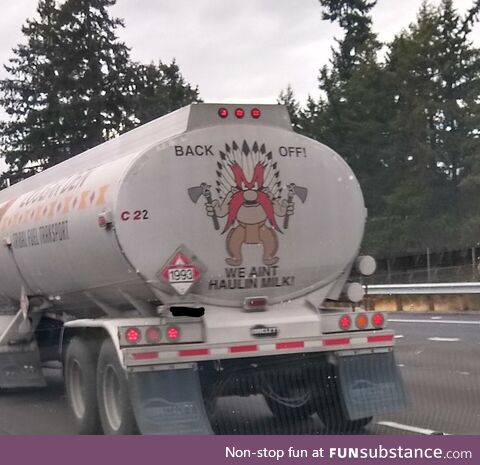 Fuel truck on the highway