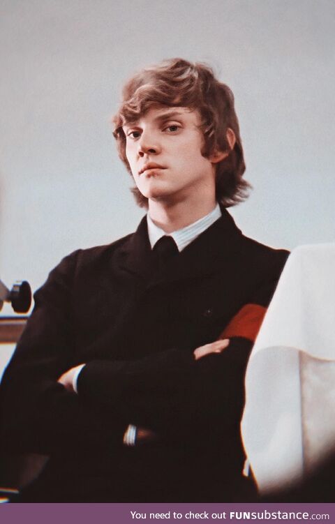 Enhanced image of Malcolm McDowell as Alex DeLarge in A Clockwork Orange, circa 1971