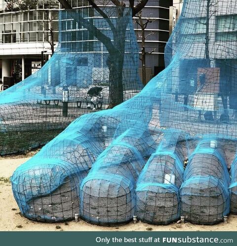 Translucent sculpture in Hiroshima, Japan