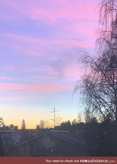 Sunset in Sweden with a smudge