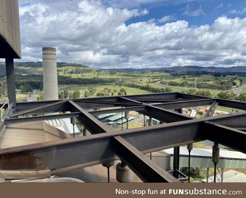 Looking out from Wallerawang Power Station, NSW, Australia [OC]