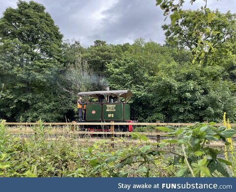 Sick of trump pictures here is a photo of a small train in West Sussex, England