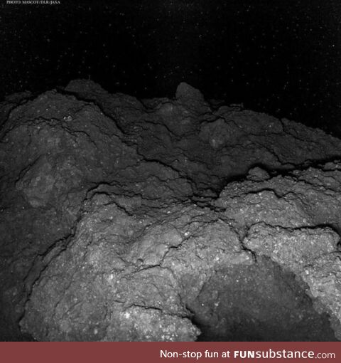 Picture taken on the surface of an asteroid