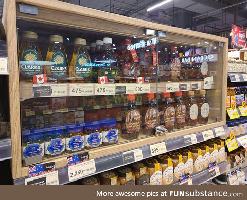 These were the only products locked up in this supermarket