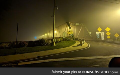 This foggy bridge