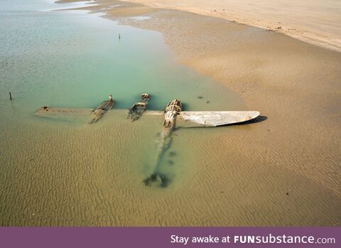 65 years after it crash-landed on a beach in Wales, an American P-38 fighter plane has