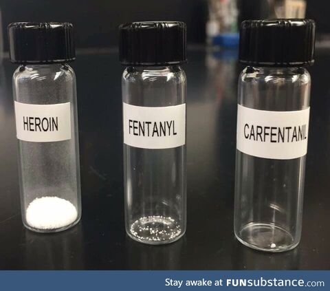 Fatal dose of each... Test your drugs kids