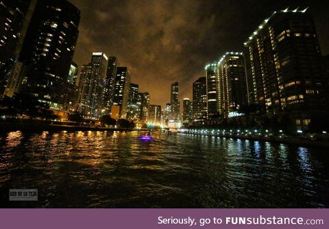 The Chicago River at Night