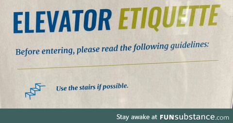 Elevator etiquette