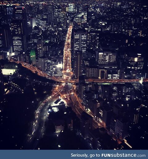 [OC] photo from Tokyo Tower at night