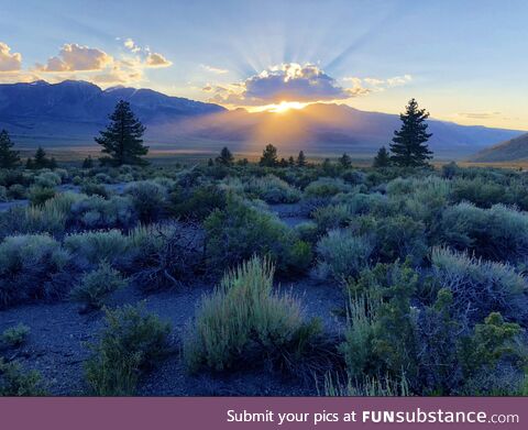 There's something magical about watching the sunset from desert mountains