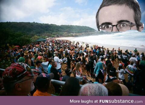 Florida residents cheer as Hurricane John Oliver comes ashore