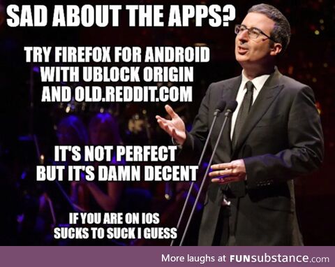 John Oliver's tips for at least one app alternative