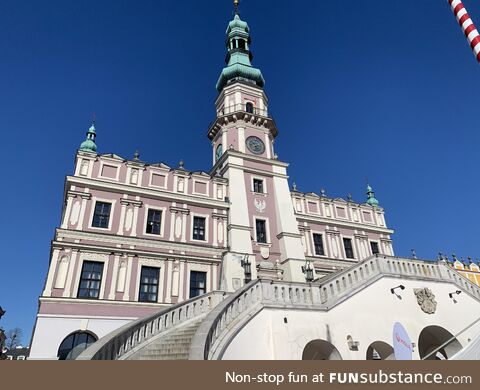 Zamość City Hall. Pearl of Renaissance. UNESCO World Heritage Site. [OC]