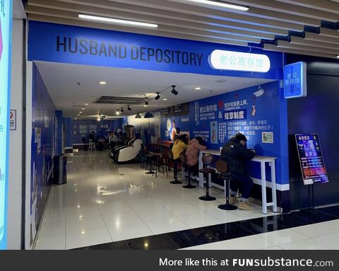 This mall has a “husband depository” with massage chairs and phone chargers