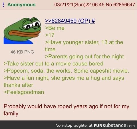 Anon thanks his family