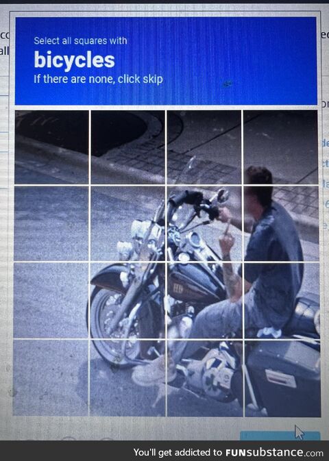 Captcha dude flipping “the bird”?