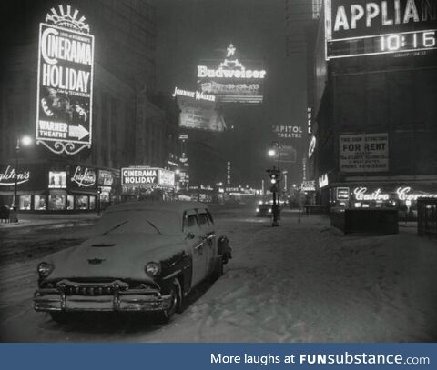 Times Square slush 1955