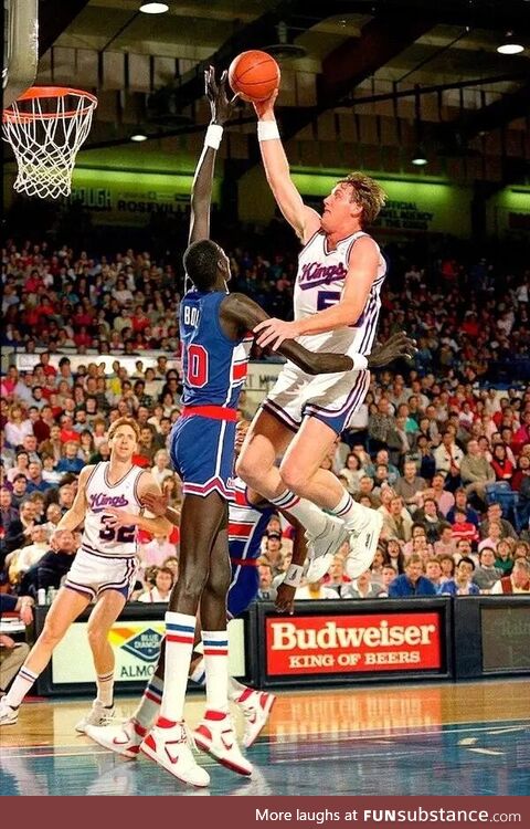 Manute Bol blocking a shot