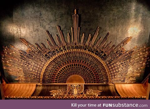 The ceiling of the Egyptian Theatre in Hollywood, a surprisingly intact 1920s art deco