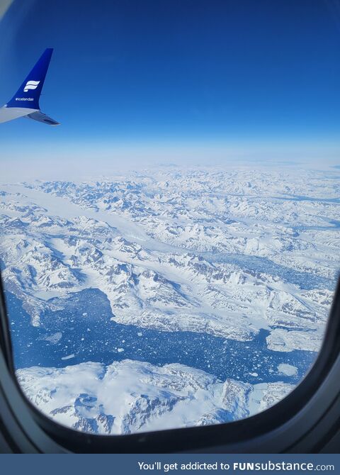 Flew over Greenland on a Clear Day