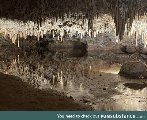 CAVERNS the bottom half is a perfect reflection of the ceiling