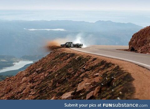 Iconic photo of Ken Block during “climbkhana” pikes peak. Rest easy legend