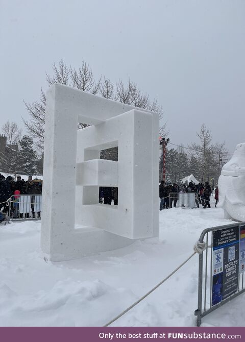 Winner International snow sculpting event