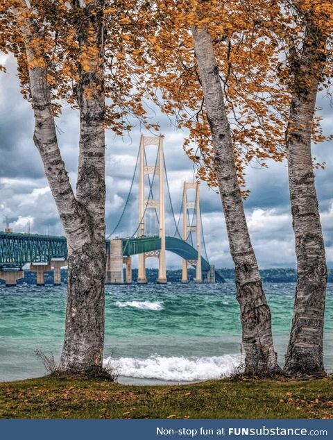 The mackinac bridge, michigan 2023