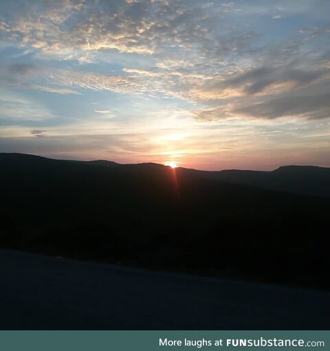 Sunset over the mountains