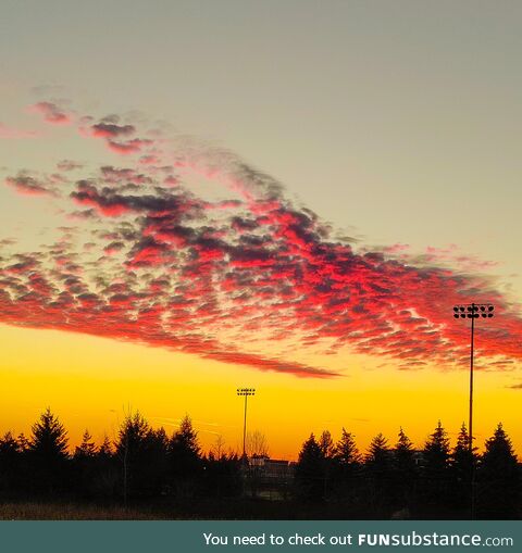 Red clouds